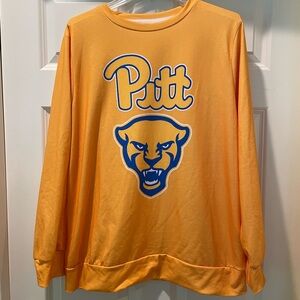 Gold Crewneck Top with Panthers Branding